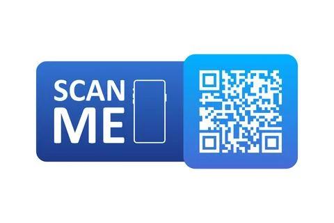 QR code scan icon in flat style. Barcode vector illustration on isolated back 스톡 일러스트
