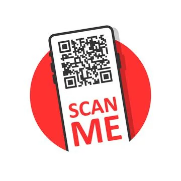 QR code scan icon in flat style. Mobile phone scanning vector illustration on 库存插图
