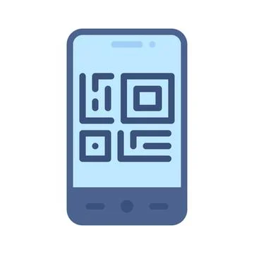 QR Code scan icon, Mobile application vector illustration Stock Illustration