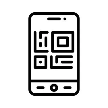 QR Code scan icon, Mobile application vector illustration Stock Illustration