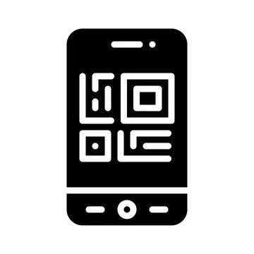 QR Code scan icon, Mobile application vector illustration Stock Illustration