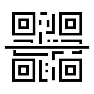 QR code scan icon, outline style Stockillustratie