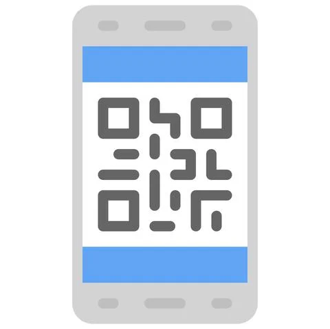 QR code Scan icon, Supermarket and Shopping mall related vector 스톡 일러스트