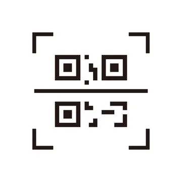 QR code scan line icon Illustrazione stock