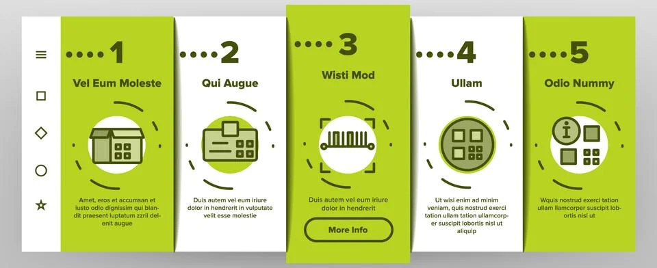 Qr Code Scan Onboarding Icons Set Vector Stock Illustration