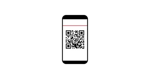 QR code, scan, phone animated. Motion graphic design. Alpha channel. 4k. Stock Footage 162822416