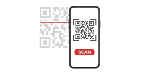 QR code scan to smartphone. Qr code for payment. Mobile phone scanning QR-code Video stock 157372171