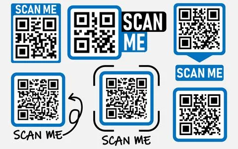 QR code scan for smartphone. Qr code frame. Template scan me Qr code for smar Stock-Illustration