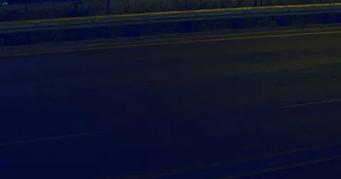 QR code scanner against light trails on black background Stock Illustration