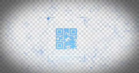 QR code scanner against network of connections Stock Illustration