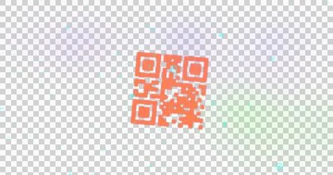 QR code scanner and colorful abstract effects against black background Stock Illustration