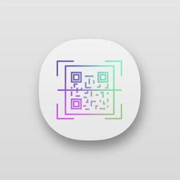QR code scanner app icon Stock Illustration