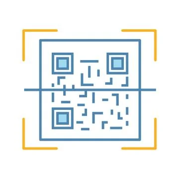 QR code scanner color icon Stock-Illustration