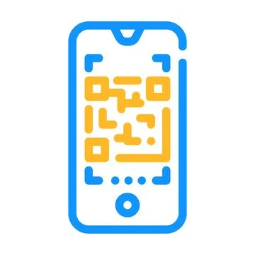 Qr code scanner color icon vector illustration Illustrazione stock