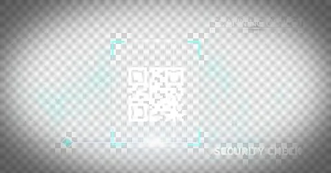 QR code scanner data processing against black background Stock Illustration