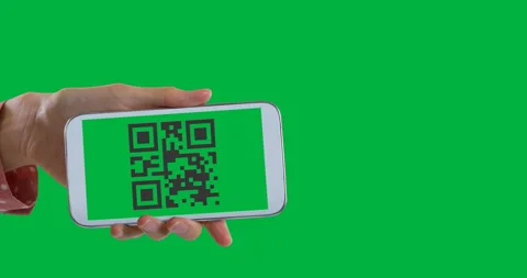 Qr code scanner digital technology payment barcode hand smartphone black 動画素材 318862855