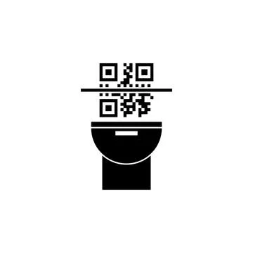 QR Code Scanner Flat Vector Icon Stock Illustration