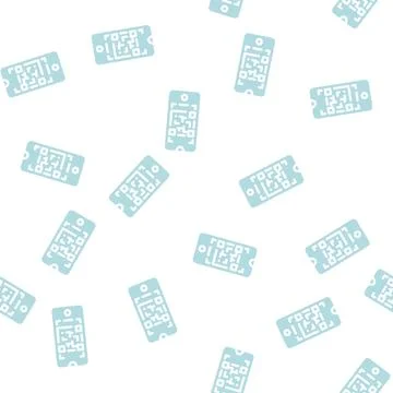 Qr code scanner glyph vector seamless pattern Illustrazione stock