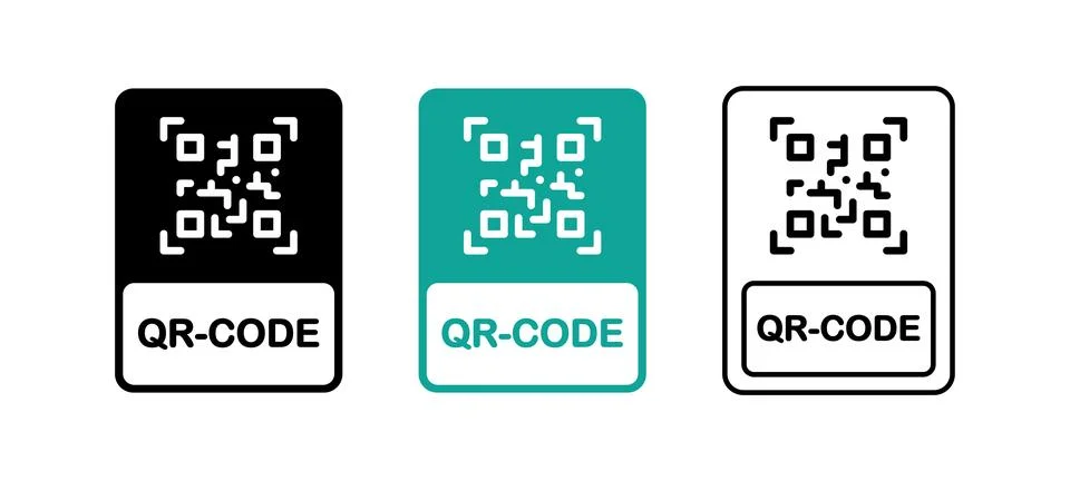 QR code scanner label. QR-code vector sign. Stockillustratie