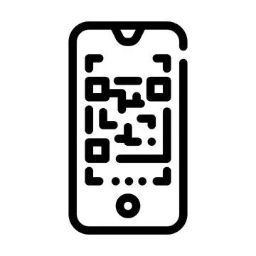 Qr code scanner line icon vector illustration Illustrazione stock