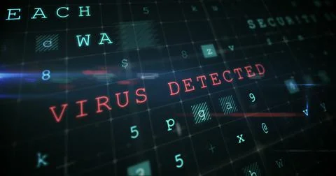 QR code scanner with neon elements against cyber security data processing Stock Illustration