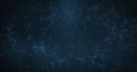 QR code scanner over network of connections against blue background Stockillustratie