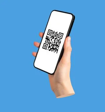 Qr code scanner reader app on mobile phone Foto stock