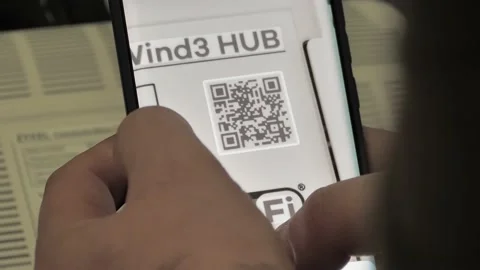 QR code scanning and contactless payments by phone Stock Footage 234428770