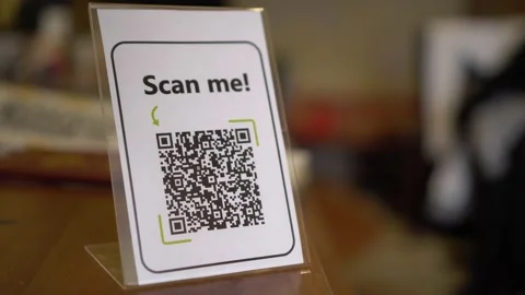 QR Code Scanning and reader app with smartphone. Using QR code for payment Stock Footage 221664346