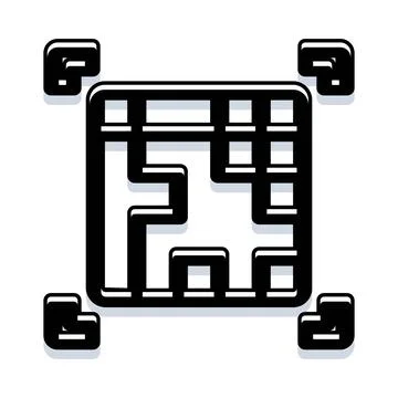 Qr code scanning for digital data technology Stockillustratie