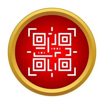 Qr code scanning icon for digital information transfer Stock Illustration