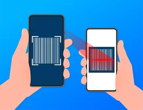 QR code scanning icon in smartphone. Qr code for payment. Vector stock Stock Illustration