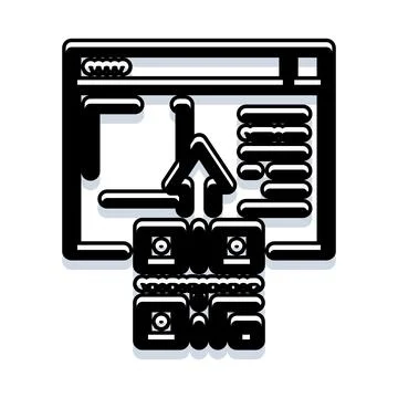 Qr code scanning linking to a website page 스톡 일러스트