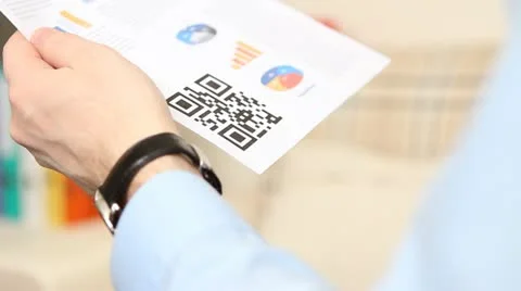 QR code scanning on mobile phone Stock Footage 22008673