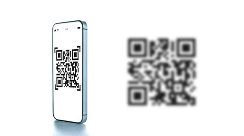 Qr code scanning. Mobile smartphone screen for payment, online pay, scan barc Stock Photos