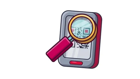 QR code scanning on smartphone concept animation symbol seamless loop Stock Footage 316731862