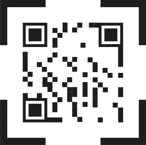 QR code for scanning a smartphone. Vector image. Stock Illustration