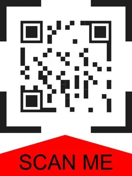 QR code for scanning a smartphone. Vector image. Stock Illustration