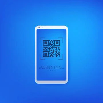 QR code scanning vector Illustrazione stock