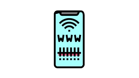 Qr code for search web site color icon animation Stock Footage 157262644