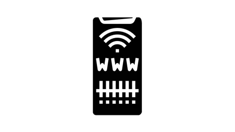 Qr code for search web site glyph icon animation Stock Footage 157265829