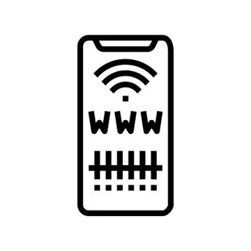 Qr code for search web site line icon vector illustration Illustrazione stock