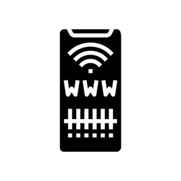 Qr code for search web site glyph icon vector illustration Illustrazione stock