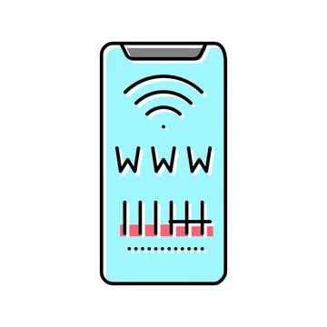 Qr code for search web site color icon vector isolated illustration Stock Illustration