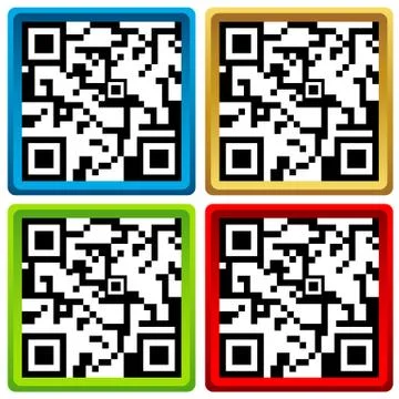 QR code set Illustrazione stock