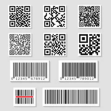 QR code set Stock Illustration