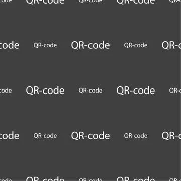 Qr code sign icon. Scan code symbol. Seamless pattern on a gray background. V イラスト素材