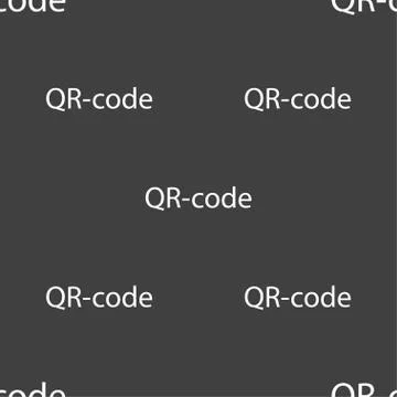 Qr code sign icon. Scan code symbol. Seamless pattern on a gray background. V 스톡 일러스트