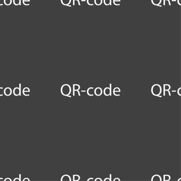 Qr code sign icon. Scan code symbol. Seamless pattern on a gray background. V Stock Illustration