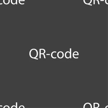 Qr-code sign icon. Scan code symbol. Seamless pattern on a gray background. 스톡 일러스트